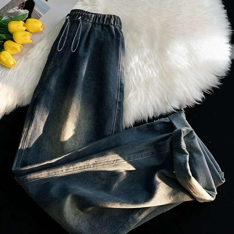 Maternity Jeans Belly Support Straight Wide Leg Plus Size Pregnant Women Spring Autumn Winter Summer Travel Casual Daily Wear