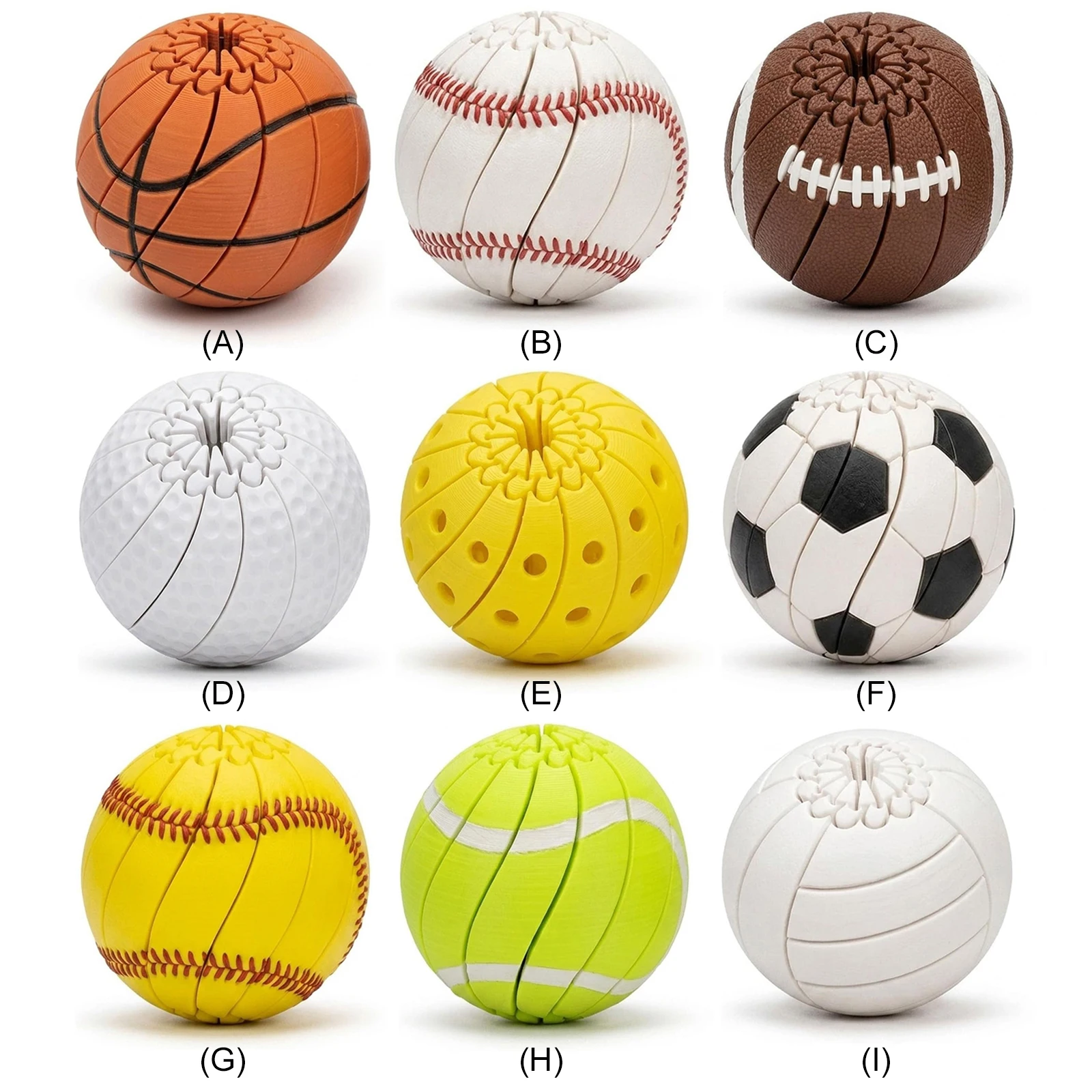 3D Printed Portable Twisted Fidgets Egg Reusable Sensory Decompression Gift Interactive Twistsphere Props for Desktop Decoration