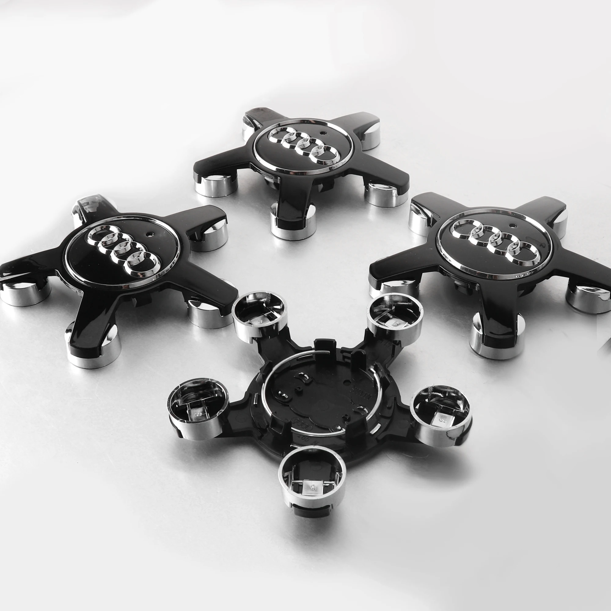 Centre de moyeu de roue de voiture, 4 pièces, couvercle de jante, accessoires de décoration pour Audi A3 A4 B8 A6 C7 A5 Q5 Q3 Q7 S3 S4 S5 S6 S8 Qyttro Sline