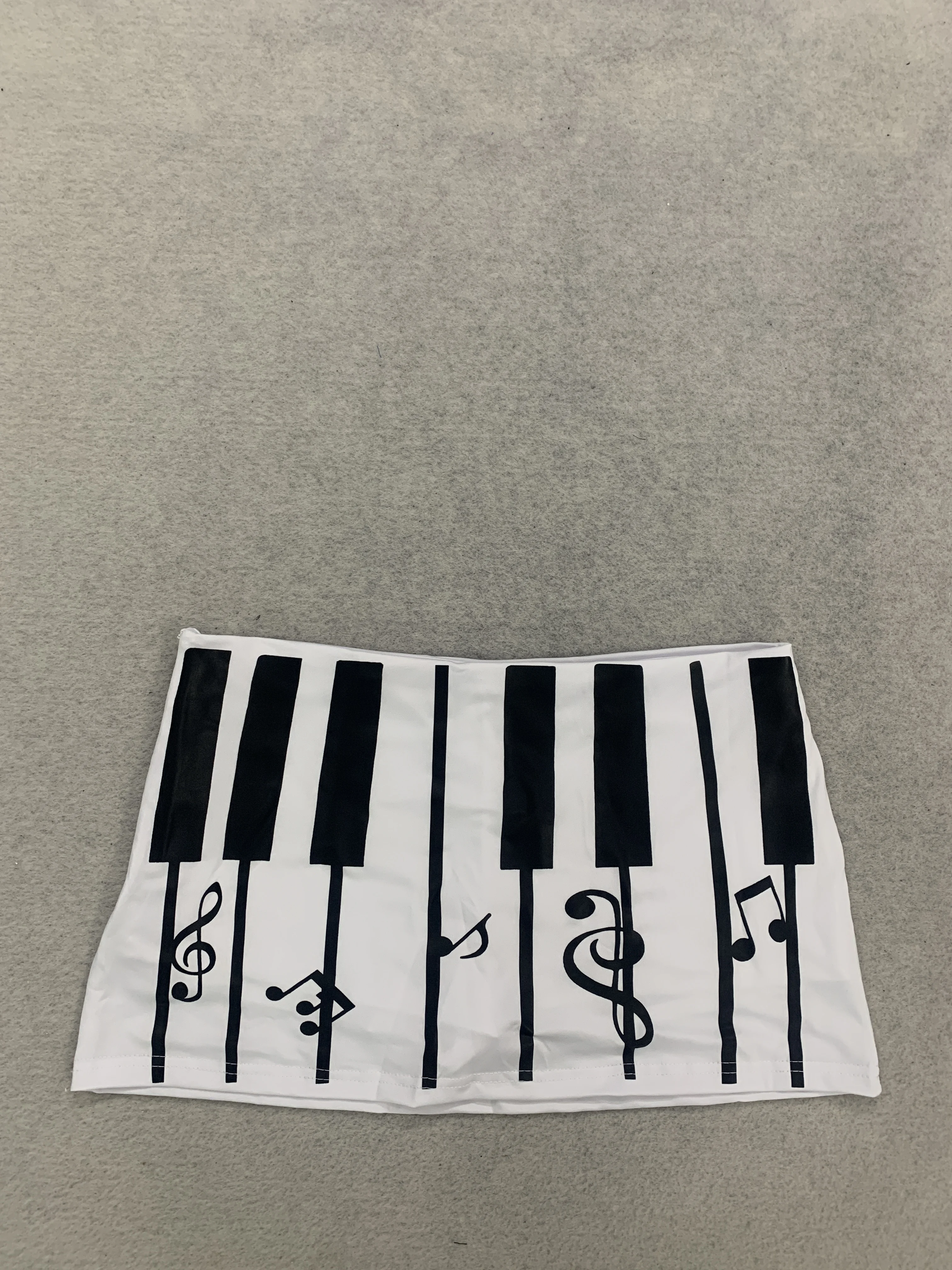 Piano Keys Music Note Print Mini Skirt Women Y2K High Waist Bodycon Short Skirt