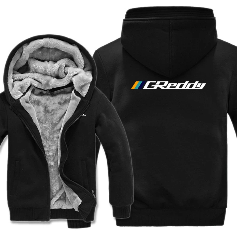 GReddy سباق السيارات هوديس الشتاء سميكة الدافئة الصوف سستة الرجال معطف ملابس رياضية GReddy البلوز الشارع الشهير