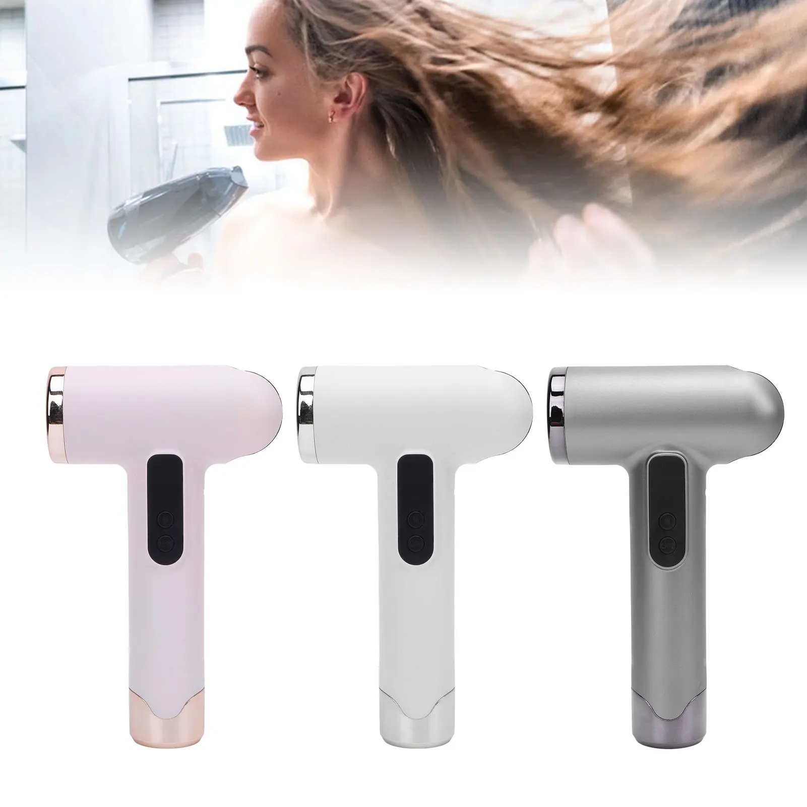 

Hair Dryer 100000rpm 200W USB Rechargeable Cordless Quiet Portable Blow Dryer for Dormitory Home Travel Hair Dryer Blow Dryer