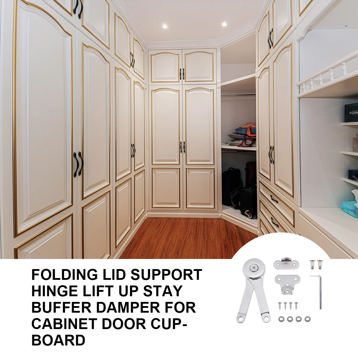 

Adjustable Zinc Alloy Hinges Full Lift Stay Buffer Damper for Kitchen Cabinet Doors Wardrobe Furniture Hardware Rotatable