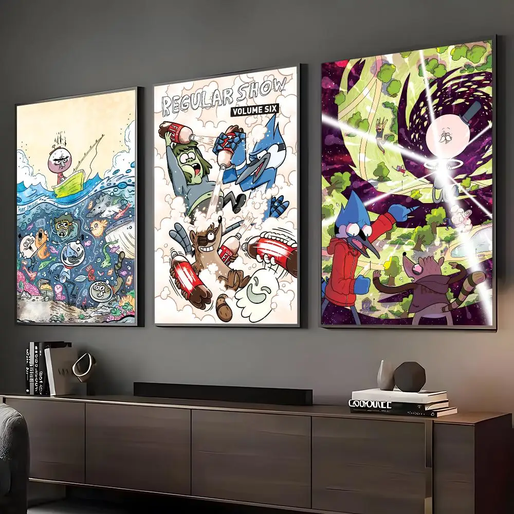 TV Series Regular Show Painting Calligraphy HD Art Wall Waterproof Home Living Room Bedroom Bar Decorative Paintings