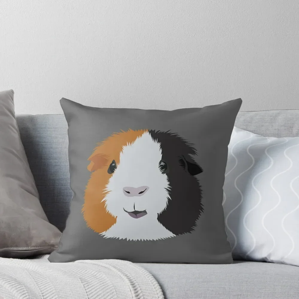 

Orange, White, and Black Guinea Pig Throw Pillow Christmas Pillow Covers Room decorating items pillow