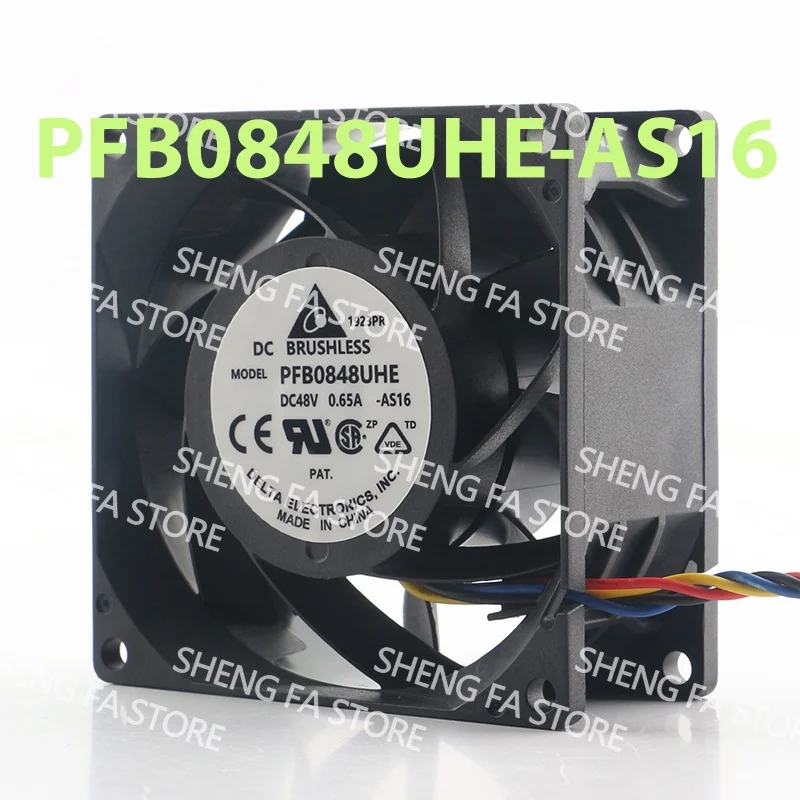 Delta 5V 12V 24V DC48V 0.65A Communication Equipment Large air Volume Ball PFB0848UHE-AS16 Cooling Fan view 2