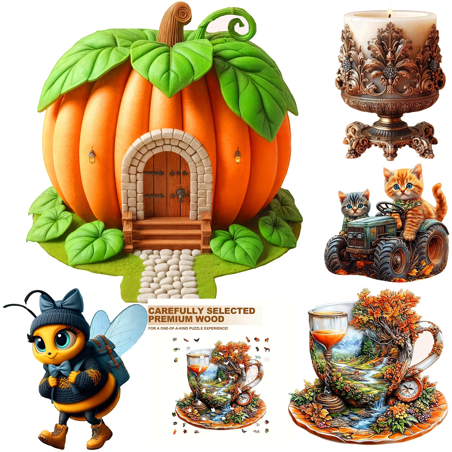 

Wooden Puzzle With Unique And Irregular Shape Difficult For Teenagers Wooden Puzzle For Halloween Christmas And Holiday Gift