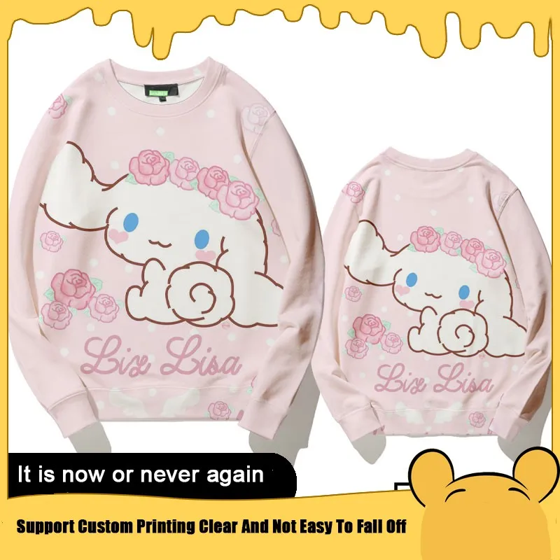 Sanrio Laurel Dog Co-named Big Ear Dog American Round Neck Hoodie Women's Clothing Outerwear Tide