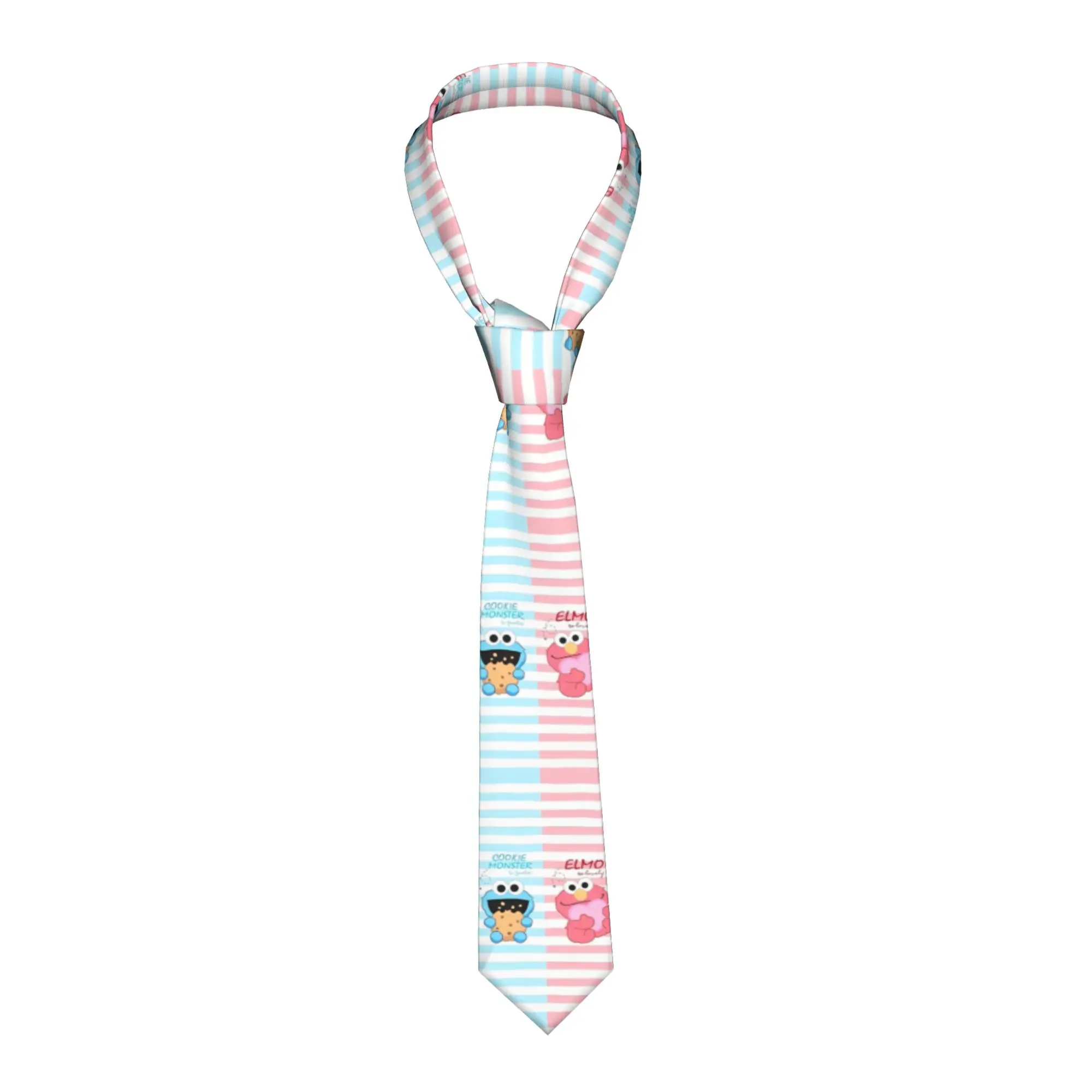 

Галстуки унисекс с монстрами-печеньками, 8 см, милые мультяшные галстуки для мужчин, для свадебных костюмов