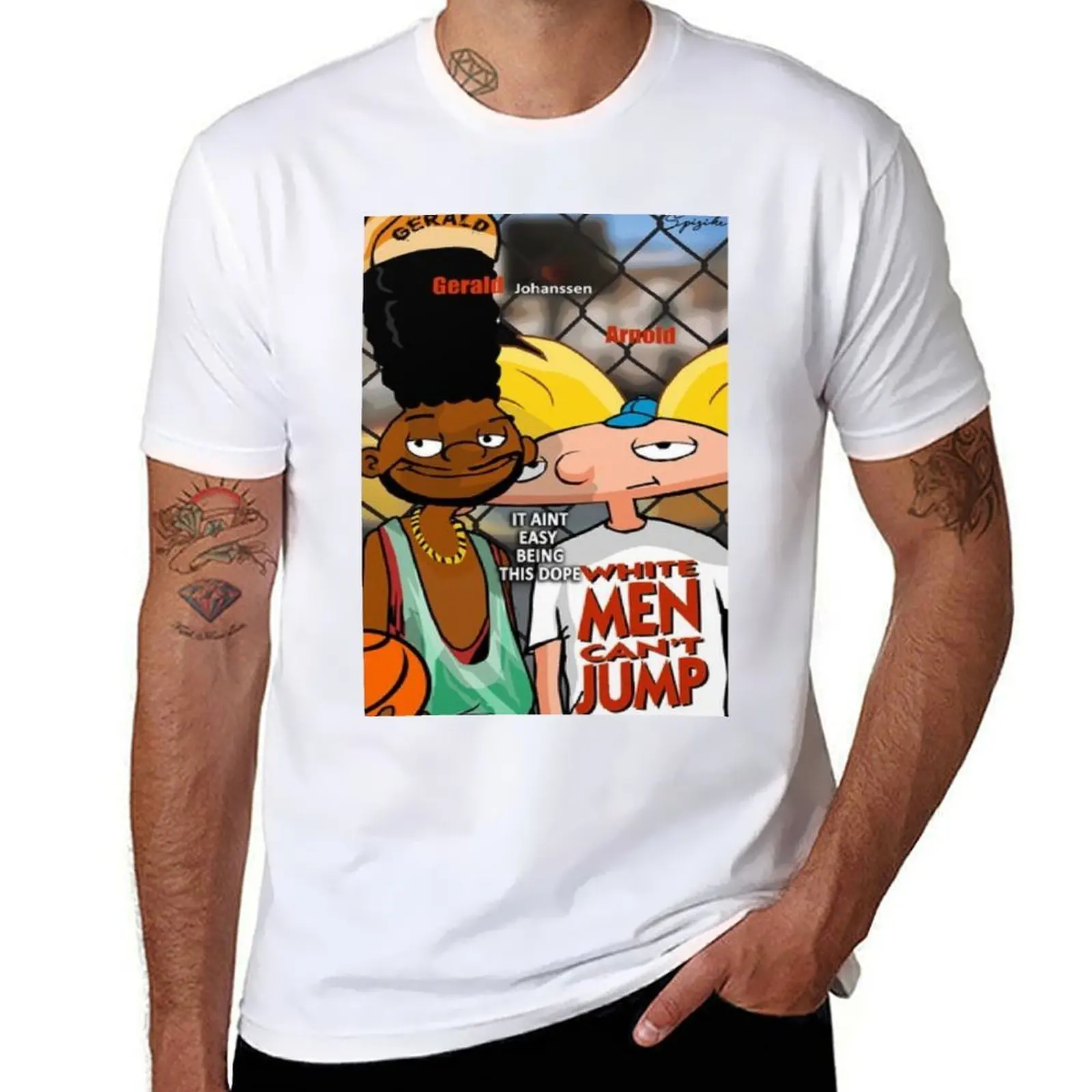 

Hey Arnold X White Men Can't Jump Art Goodies T-Shirt man t shirt designer t shirts for man pack cotton T-Shirt