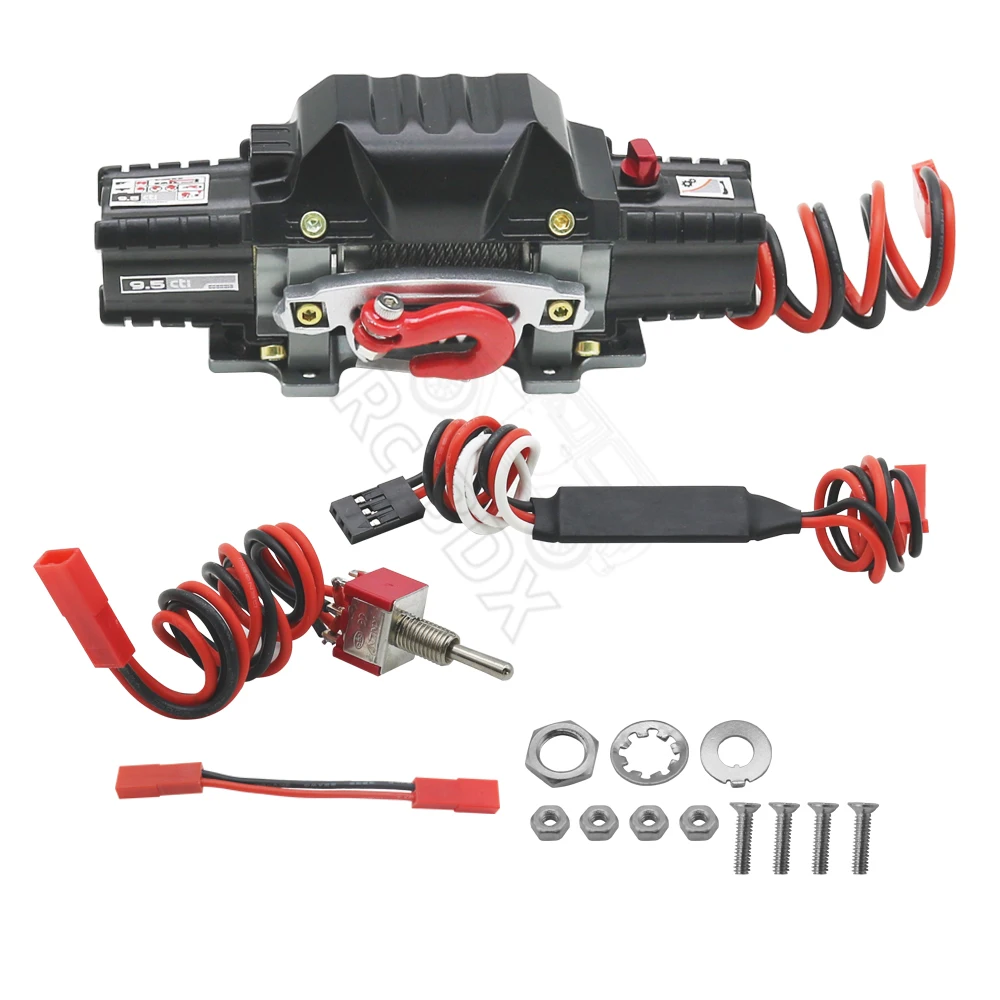 RC Metalen Automatische Dubbele Motor Gesimuleerde Lier Voor 1/10 RC Crawler Auto Axiale SCX10 TRX4 D110 Tamiya CC01 RGT86100V2