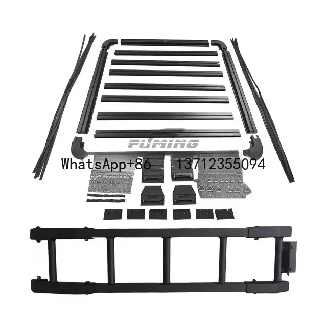 JIMNY car exterior upgrade and renovation, roof aluminum alloy luggage rack equipped with escalator