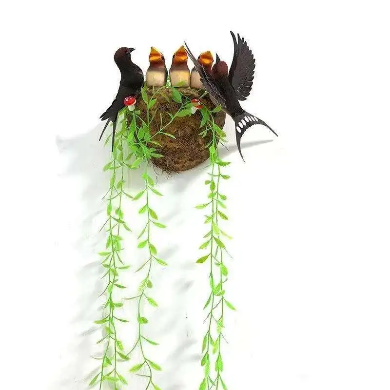ابتلاع مقلد، عش الطيور، عش الطيور، ديكور منزلي ربيعي، ديكور ناعم، طائر مقلد #5