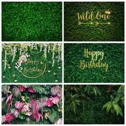 Green Leaves Backdrop Tropical Jungle Green Grass Nature Wedding Baby Shower Birthday Party Photography Background Photo Studio