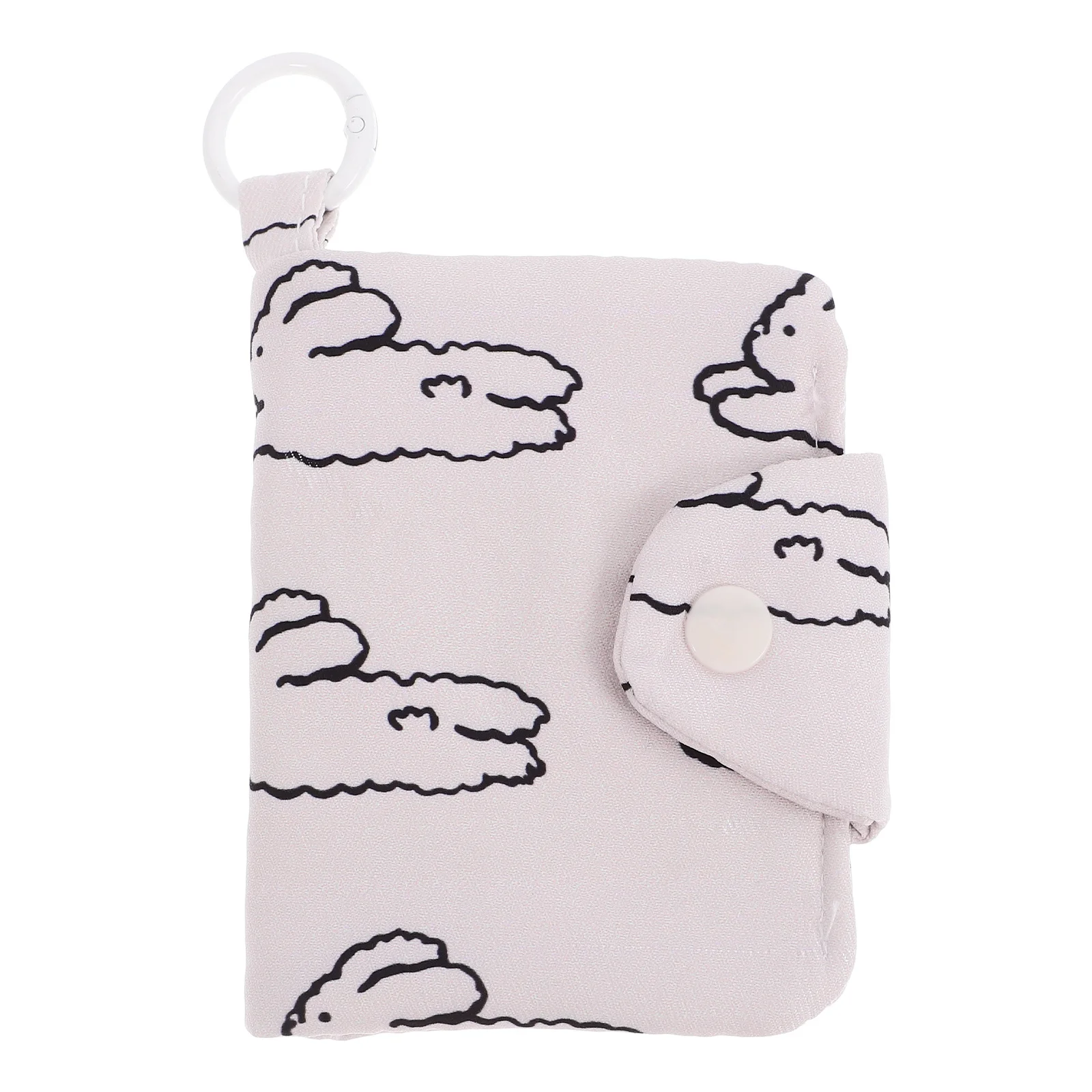 

Womens Small Wallet Card Holder Keychain Wallet Cute Aesthetic Design Soft Comfortable Multilayer Storage Earphone Case