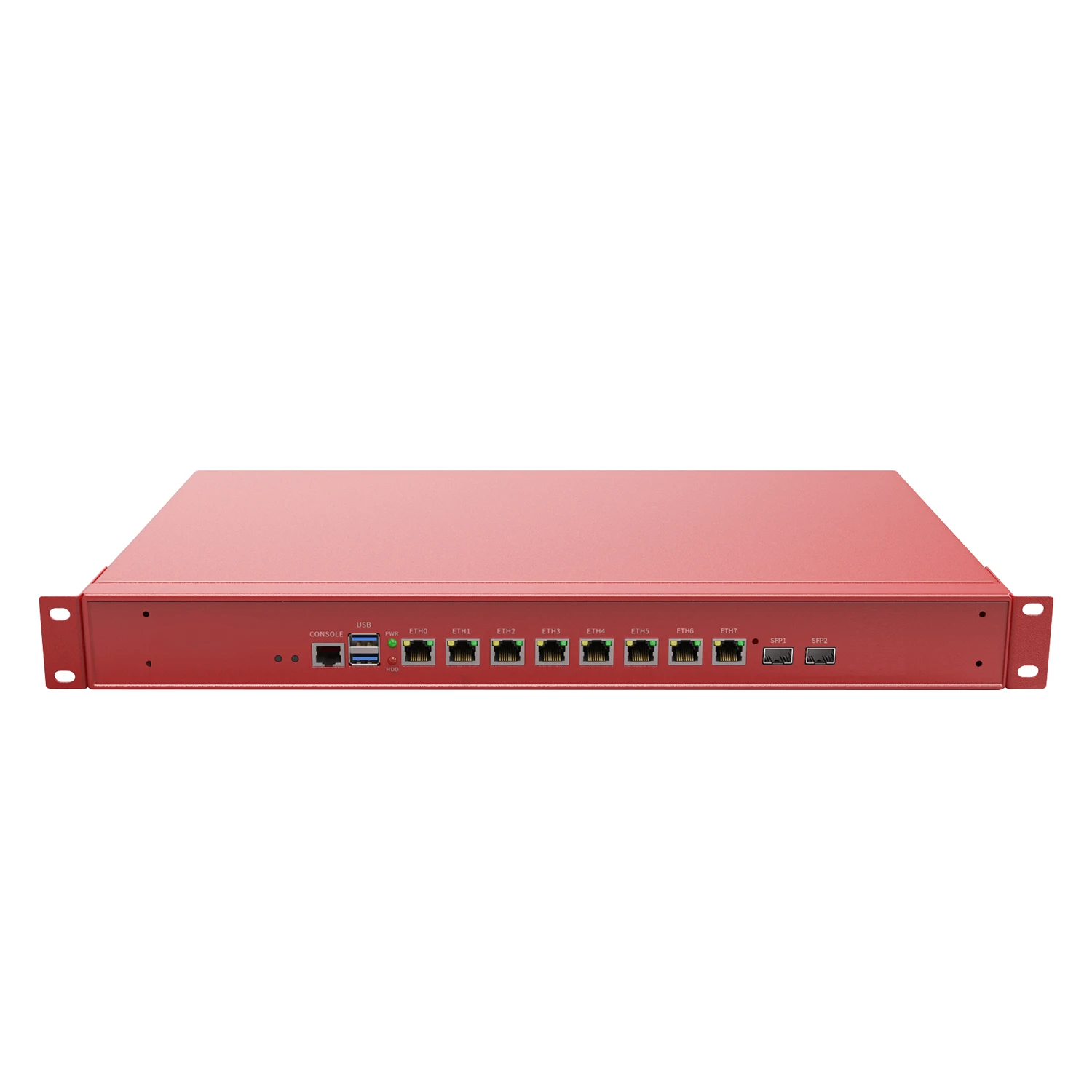 BKHD 989 Red 1U Firewall Rackmount Server 4.5cm High 8 Lan 2 SFP Intel Core i3-3110M i5-3320M i7-3520M i7-3610QM Data Center