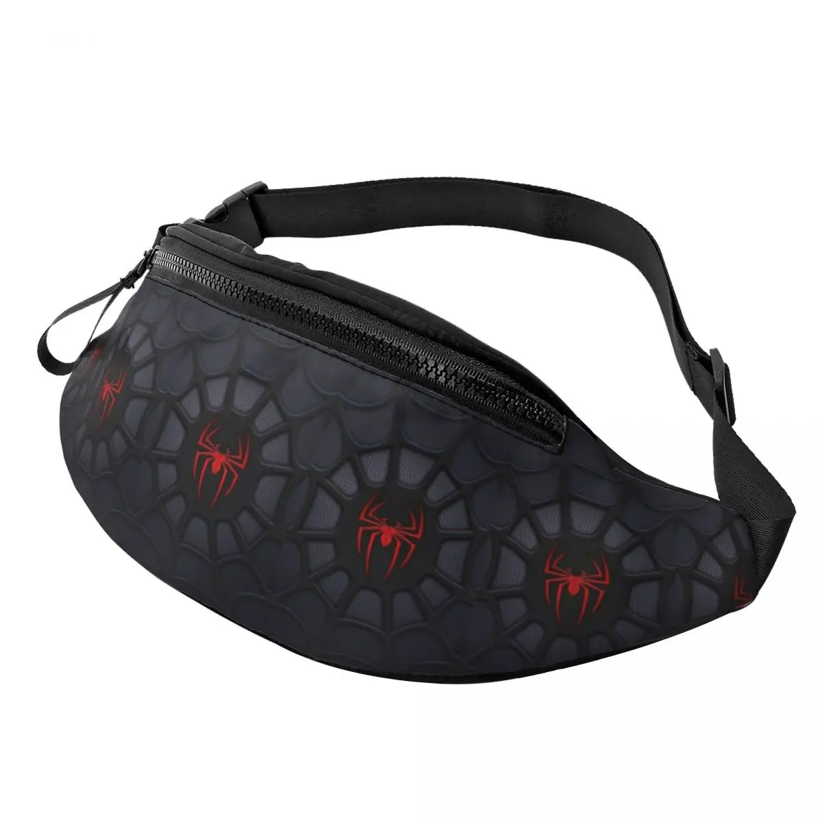 Casual Spinnenweb Fanny Pack Voor Running Mannen Vrouwen Crossbody Heuptas Telefoon Geld Zakje