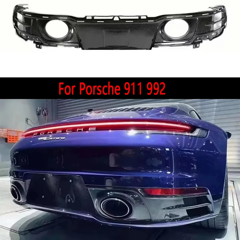 

For Porsche 911 992 Carbon Fiber Back lip Car Rear Bumper Diffuser Rear Splitters Spoiler Car Accessories body kit