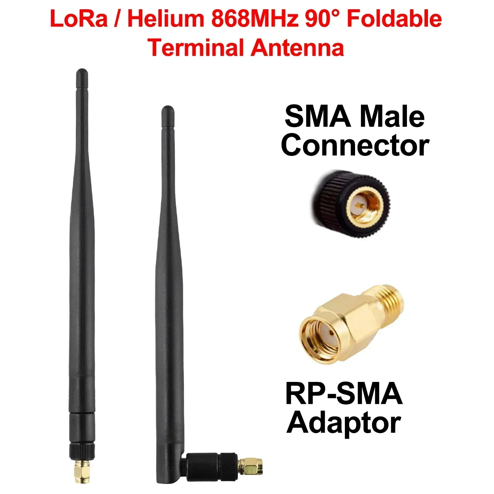 

Helium Antenna HNT IP66 IoTWAN Aerial SMA Male Terminal -40℃ To +70℃ 1.3×1.3×19.7cm 50Ohm 90° Foldable