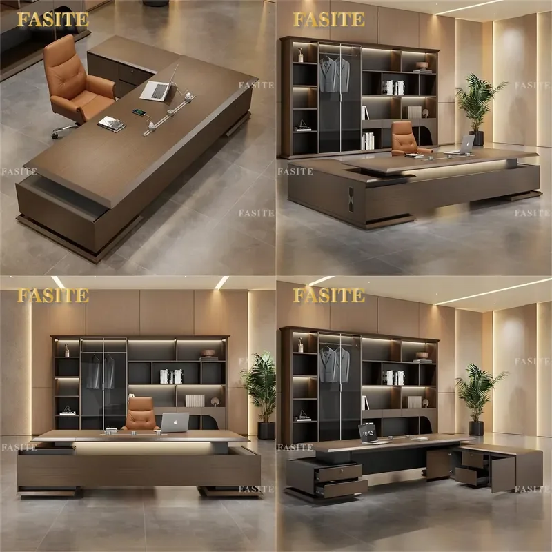 For Modern Simple Large Office Desk and Chair Set High End Light Luxury Manager Desk Furniture Home Office