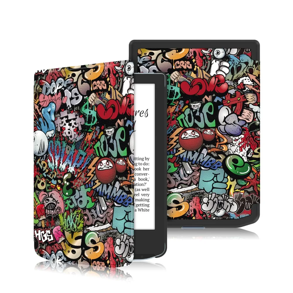 Auto Sleep / Wake Case For PocketBook Verse Lite Pro Color Case PB619 PB634K3 PB634 PB629 6' EBook Slim Flip with TPU Back Shell