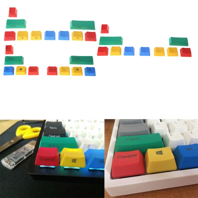 Teclas PBT RGBY com combinação cores Dye-Sub adequadas para a maioria teclados