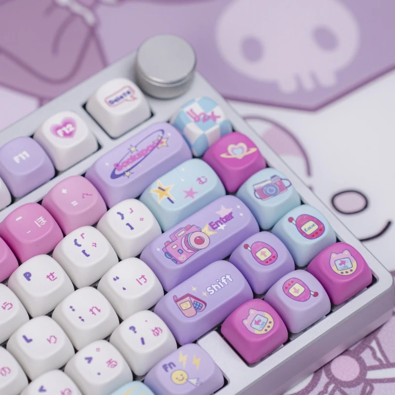 Tutup Tombol Milenium Girls Tutup Tombol Profil PBT MOA/Ceri Kustom Tutup Kunci Titik Anime Kartun Lucu untuk Gamer Desain Pengrajin