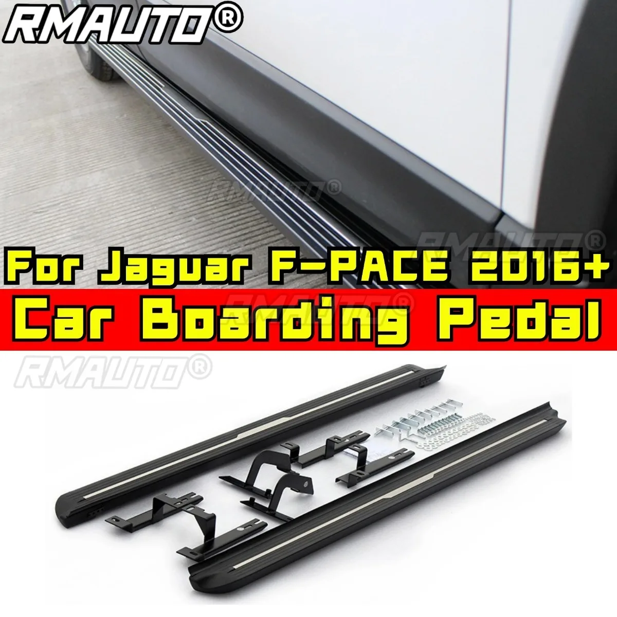 Car Pedal Pad Cover For Jaguar F-PACE 2016+ Body Kit Aluminum Alloy Accelerator Brake Foot Pedals Car Accessories