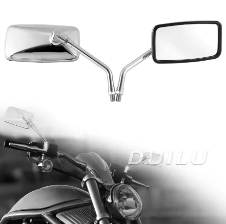 Universal Rectangle Motorcycle Rearview Mirrors 10mm retrovisor mirror For Honda CM300 For yamaha For Fat Boy For Kawasaki ZX10