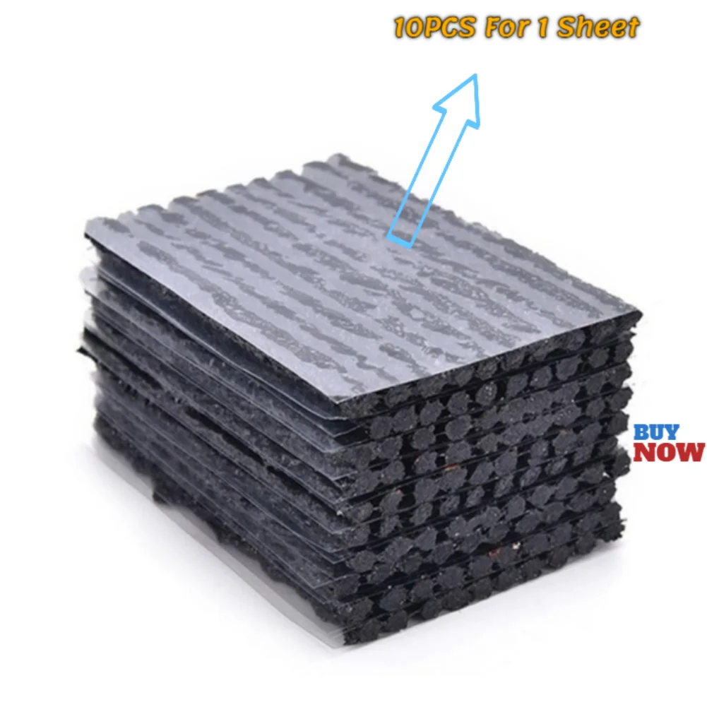 

1 лист для ремонта шин, сухожильный автомобиль и мотоцикл, бескамерная уплотнительная лента, заглушка для велосипеда, инструменты для ремонта автомобильных шин, прокол 100 мм x 3,5 мм для шин R