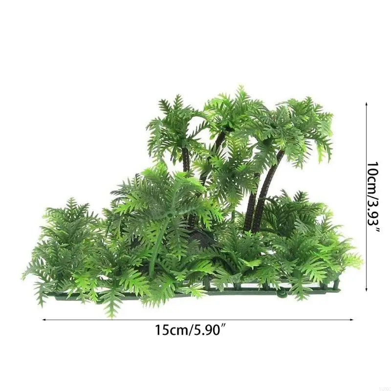 U6XC Aquarium Plants Plastic Artificial Aquarium Fish for Tank Green Grass Ornament Trees Non-Toxic Safe for All Fish