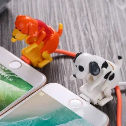 Cute Stray Dog Charging Cable Dog Smartphone USB C Cable Type-C Phone Charger Mini Hump Point Dog Cable with Touch Switch