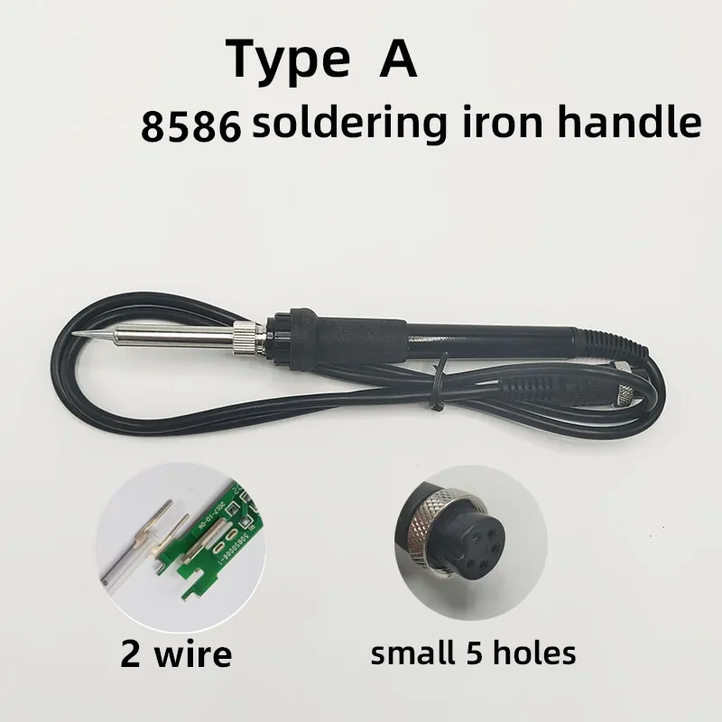 8586 8586D hot air gun electric soldering iron handle 5-hole plug 936 series soldering pen