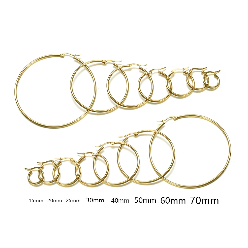 10 stuks roestvrijstalen open oorringen cirkel 15 20 25 30mm oorhaak basis oorring voor DIY sieraden maken component