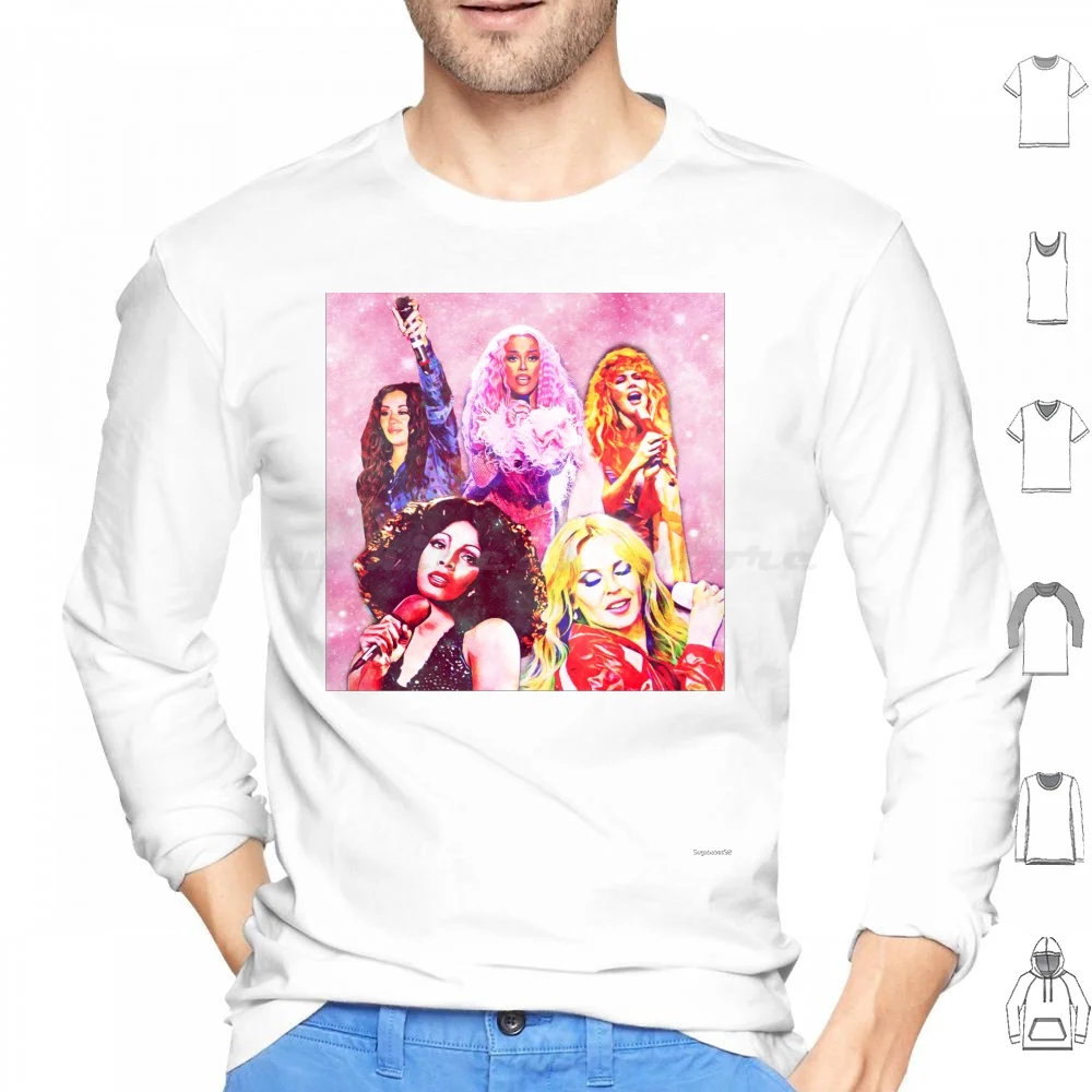 Diva Dreams Hoodie cotton Long Sleeve Kylie Minogue Donna Summer Mutya Buena Stevie Nicks Doja Cat Divas Dreams Pink