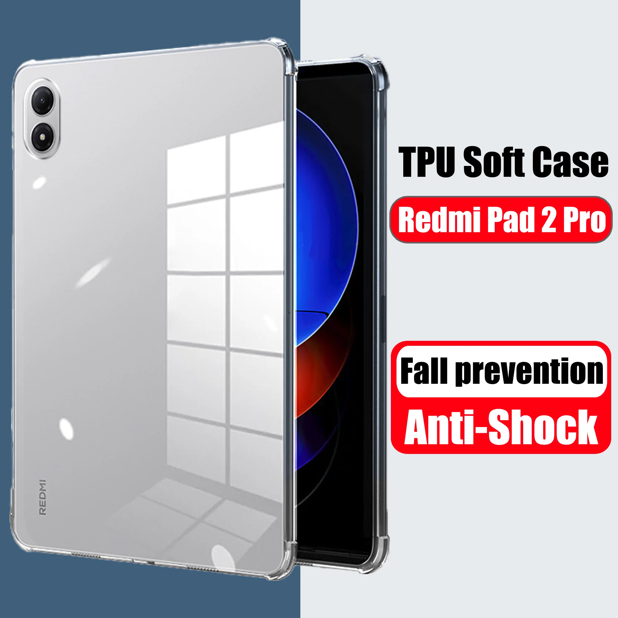 

TPU Soft Case For Redmi Pad 2 Pro 12.1 Inch 2025 Anti Collision Four-corner Protection Protector For Redmi Pad 2 Pro Accessories