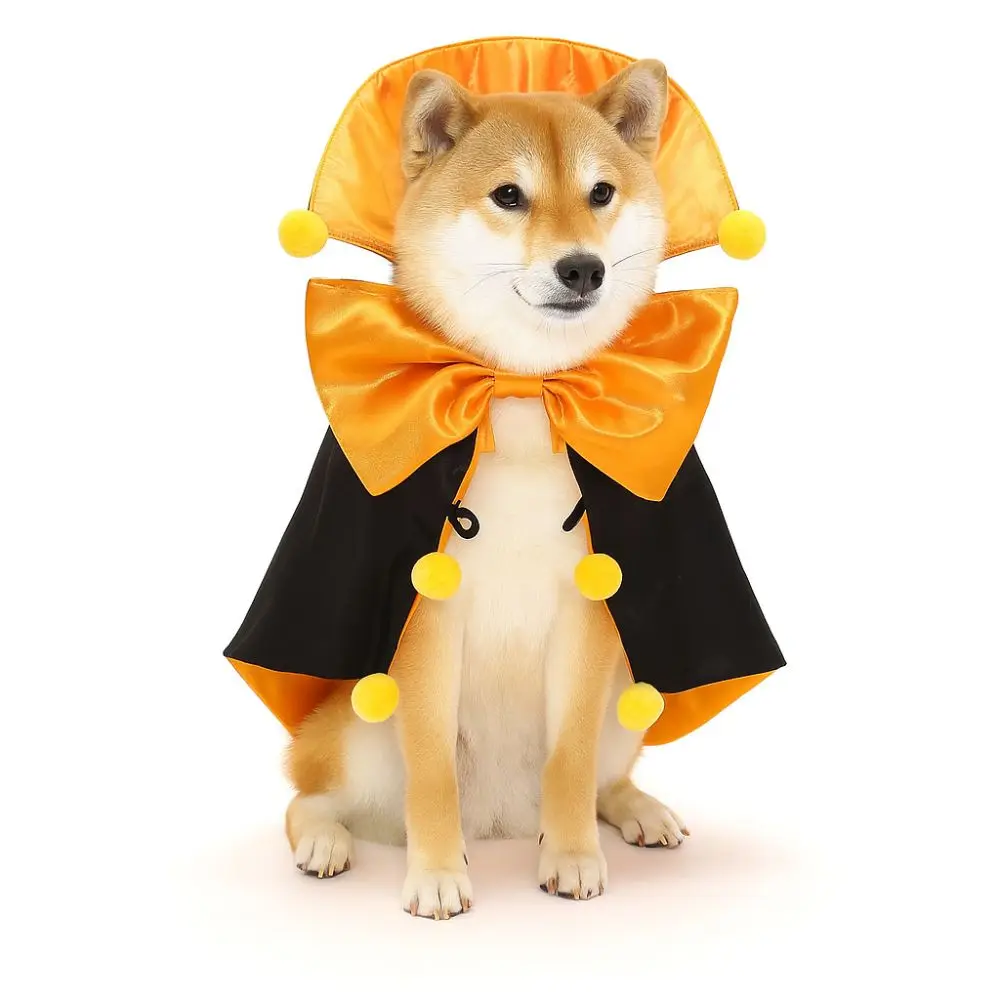 

Stand-collar Halloween Pet Costume Comfortable Easy To Wear Dogs Knight Cape Adjustable Bow Kitten Puppy Dress All Saints' Day