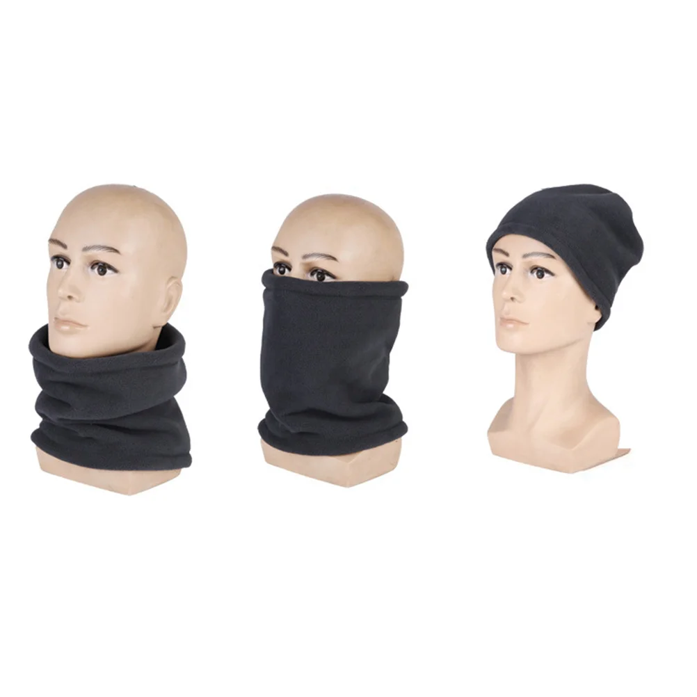 

Grey Fleece Collar Scarf Warm Thickened Windproof Winter Outdoor Neck Face Mask Sports Scarf Riding Neckwarmer