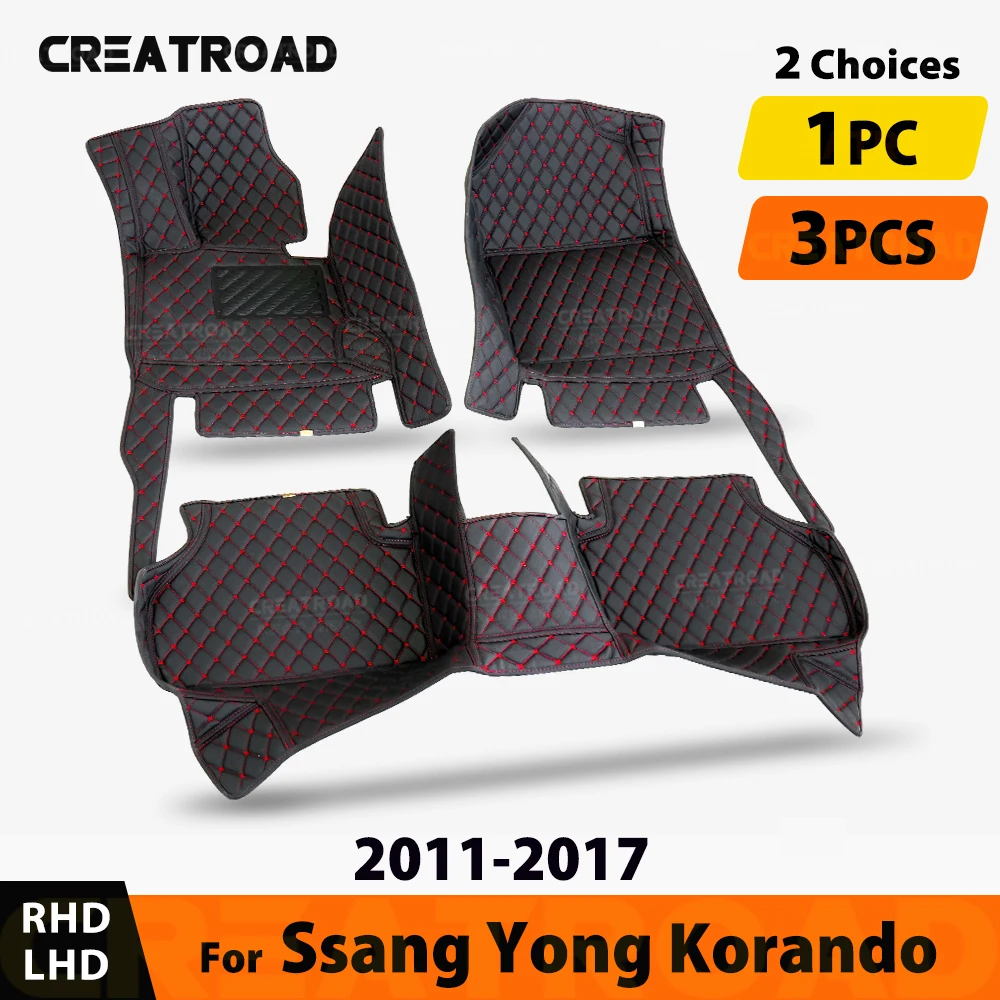 

Автомобильные коврики для ssangyong Korando 2011 2012 2013 2014 2015 2016 2017, пользовательские автомобильные подушечки для ног, коврик, аксессуары для интерьера