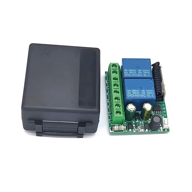 [NEW!A08R】 AC85-265V 10A 433Mhz Wireless Remote Control Switch Relay Wide-Voltage 2-CH Controller For Garage Door Curtain Light