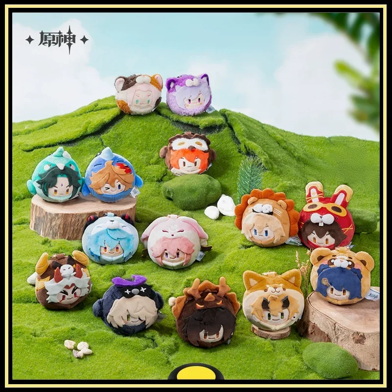 

Genshin Impact Peripheral Products Yae Miko Wriothesley Zhongli Cute Cotton Pendant Teyvat Zoo Theme Series Paimon Original