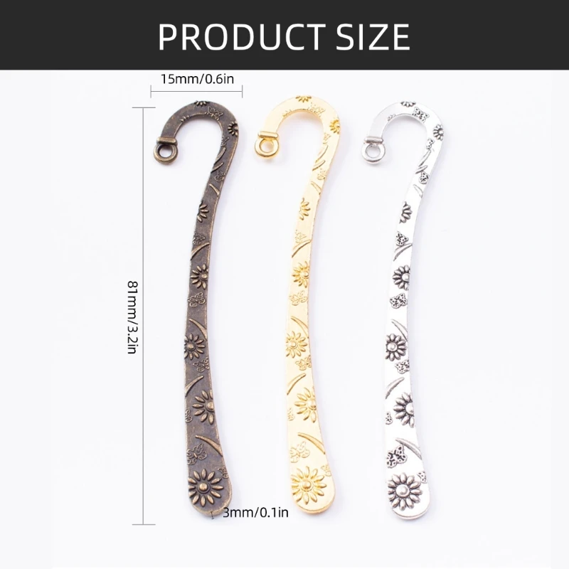 علامات مرجعية بخطاف معدني لإشارات دبوس الشعر للمدرسين عاشق الكتب