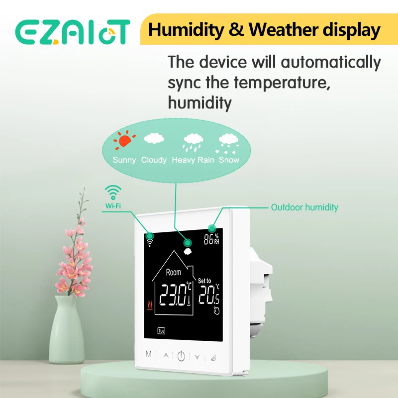 WiFi Smart Thermostat 220V Electric Floor Heating Water/Gas Boiler Temperature Remote Controller Support Smart Life APP Alexa