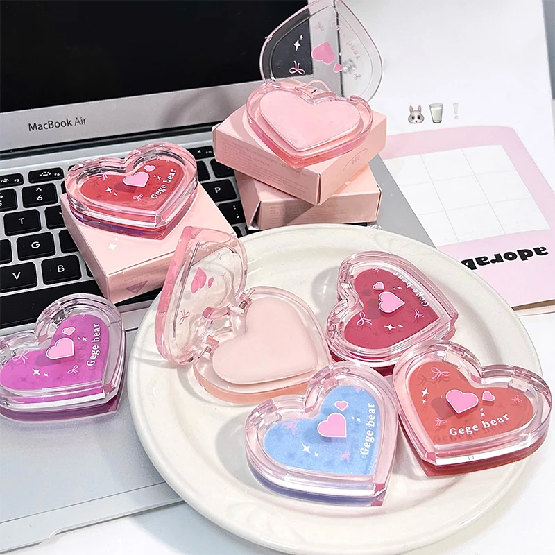 Love Monochrome Natural Face Brightening Powder Blusher Rouge Clear Water Gloss Cream