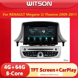 WITSON Android 14 Car Radio for RENAULT Megane 3 Fluence 2009-2011 Carplay GPS Navi Vehilcle Stereo Multimedia