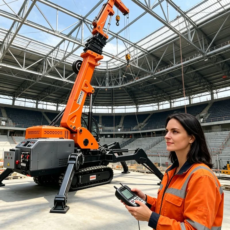 Robust Spider Crane Mini Crawler Mobile Lifter for Confined Space Construction Lifting 3Ton Customized High Efficiency