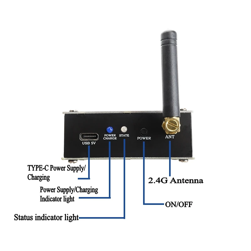 2in1 2.4G ISM HIFI Wireless Stereo Audio Transmitter Receiver 24Bit 48KHZ long distance Transmission Adapter One TX multiple RX