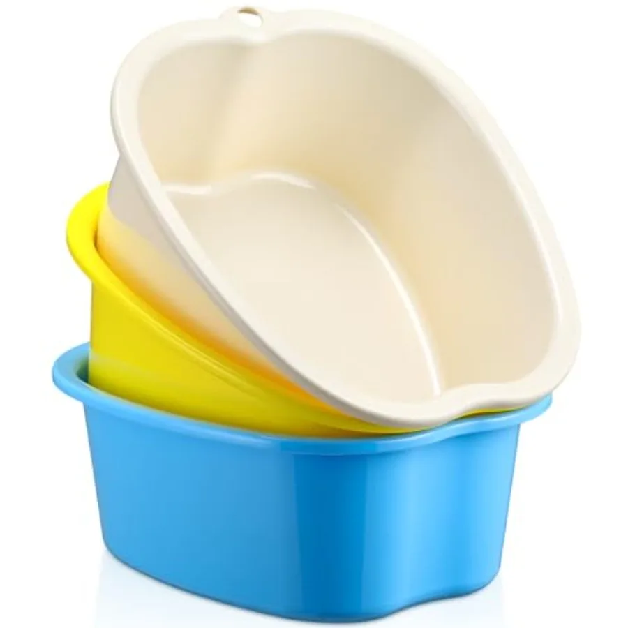 

Набор из 3-х больших утолщенных пластиковых ванночек для ног: для зимнего ухода, педикюра, массажа и расслабления, снятия стресса