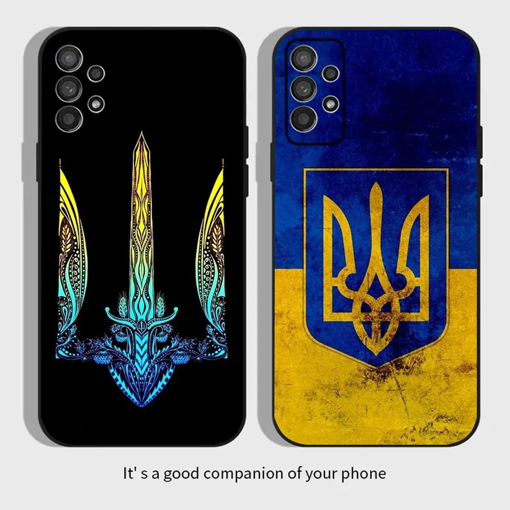 

U-Ukrainian Flag Phone Case For Samsung Galaxy A13,A21s,A22,A31,A32,A52,A53,A71,A80,A91 Soft Black Cover