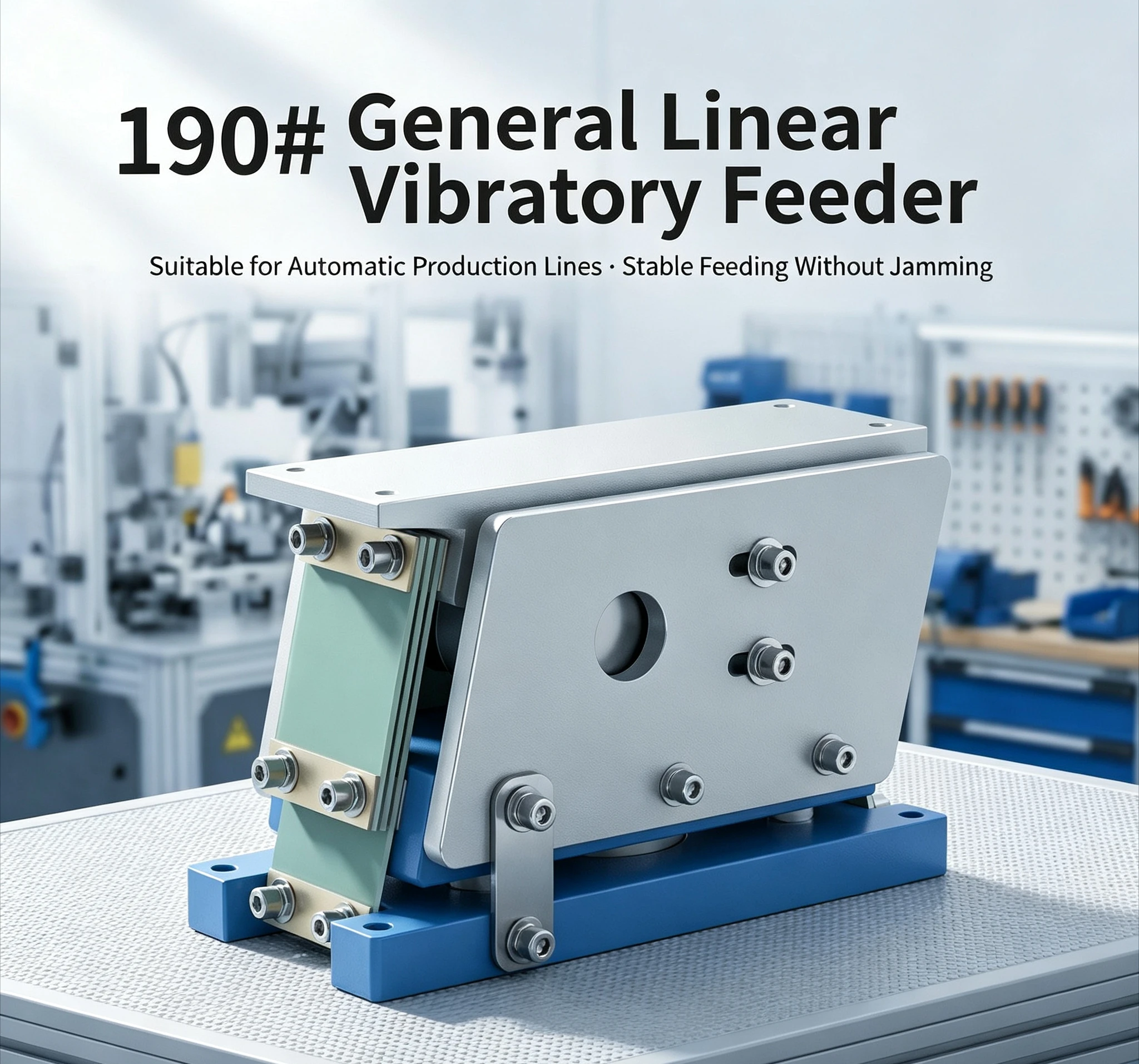 190# Electromagnetic Linear Vibrating Feeder Straight Vibration Unit For Automated Assembly Line Hardware Parts Conveying